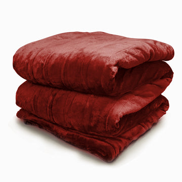 SUMKEA 72"L x 84" W Heated Blanket, Fast Heating, Machine Washable, Warm and Cozy,Red